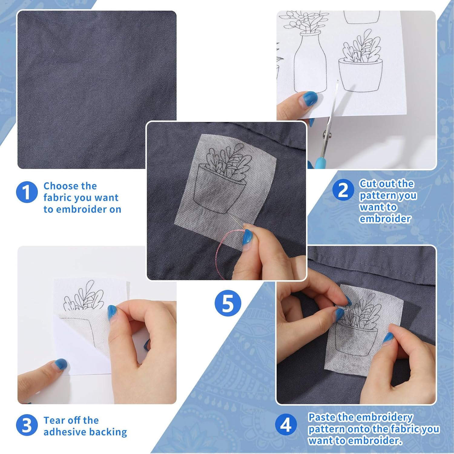 4 arkusze rozpuszczalnych w wo – Embroidery Meaning recenzja i cena